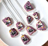 Broken China Jewelry Necklace  - Halloween Pug