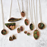 Mystery Plate No. 1 - Awaiting the Firebird - Oval Necklace