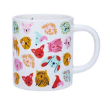 Broken China Jewelry Necklace  - Blue Dog Yellow Frame