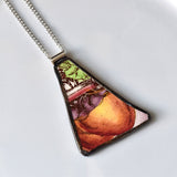CLEARANCE Broken China Jewelry Pendant - Fruit Bowl