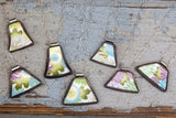 Custom Bridesmaid Jewelry - Matching Broken Plate Pendants on Chains - Recycled China