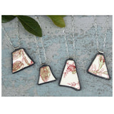Custom Bridesmaid Jewelry - Matching Broken Plate Pendants on Chains - Recycled China