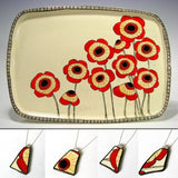 Custom Bridesmaid Jewelry - Matching Broken Plate Pendants on Chains - Recycled China