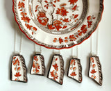Custom Bridesmaid Jewelry - 5QTY Matching Recycled China Pendants