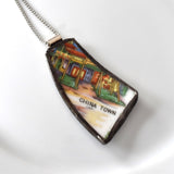 CLEARANCE Broken China Jewelry Pendant - China Town