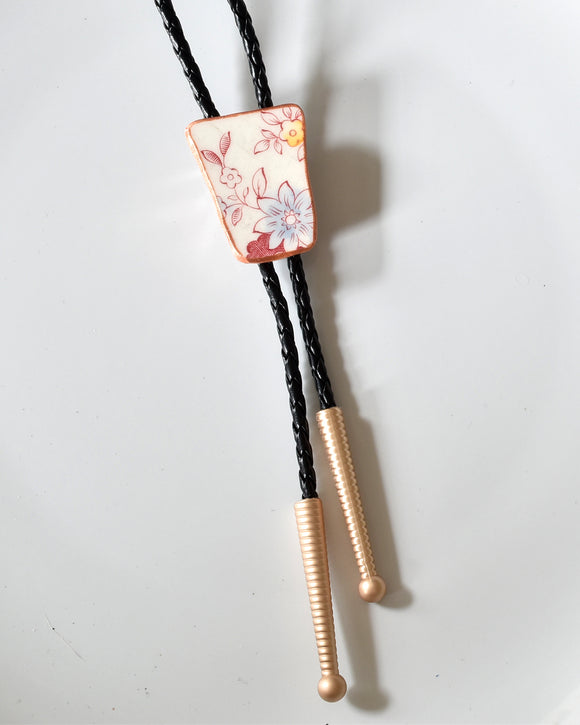 Recycled China Bolo Tie - Red and White