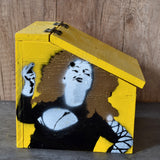 Handmade Yellow Baltimore Salt Box Birdhouse by Nicholas Wardell - Aunt Ida