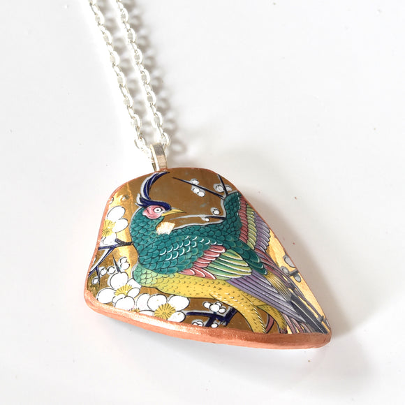 Broken China Jewelry Necklace  - phoenix