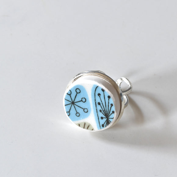 Broken China Adjustable Ring - Blue Temporama