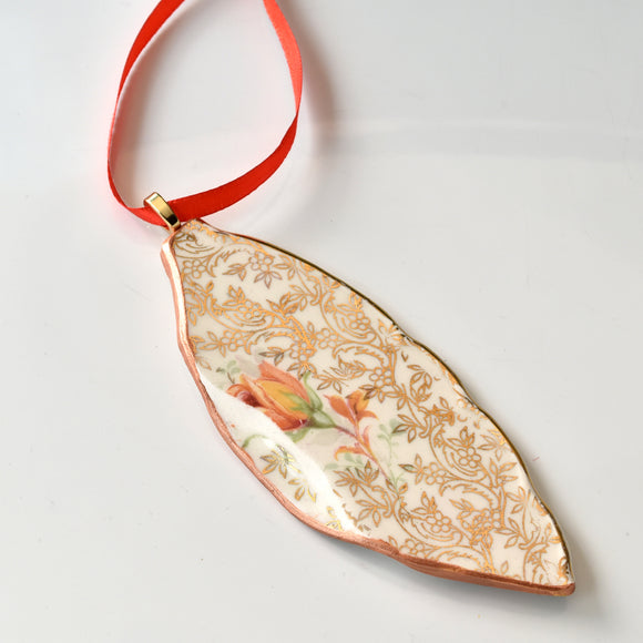 Recycled China Christmas Ornament