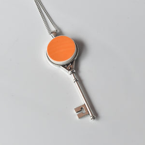 Clearance Recycled China Simple Circle Key - Orange