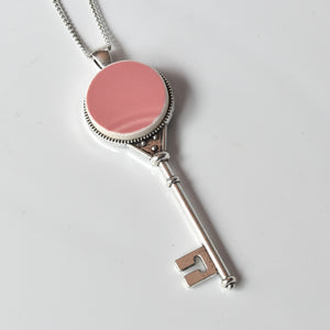 Clearance Recycled China Simple Circle Key - Pink