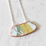 Mystery Plate No. 9 - Phoenix Mountain - Wide Necklace