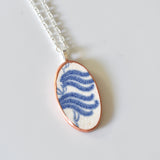 The Baltimore Privy Collection - Willow Ware Oval  Necklace