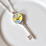 Broken China Jewelry Necklace  - Yellow Key - Gaiwan
