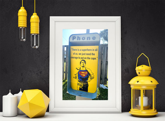 Baltimore Pay Phone Art - Photograph Prints - Superman